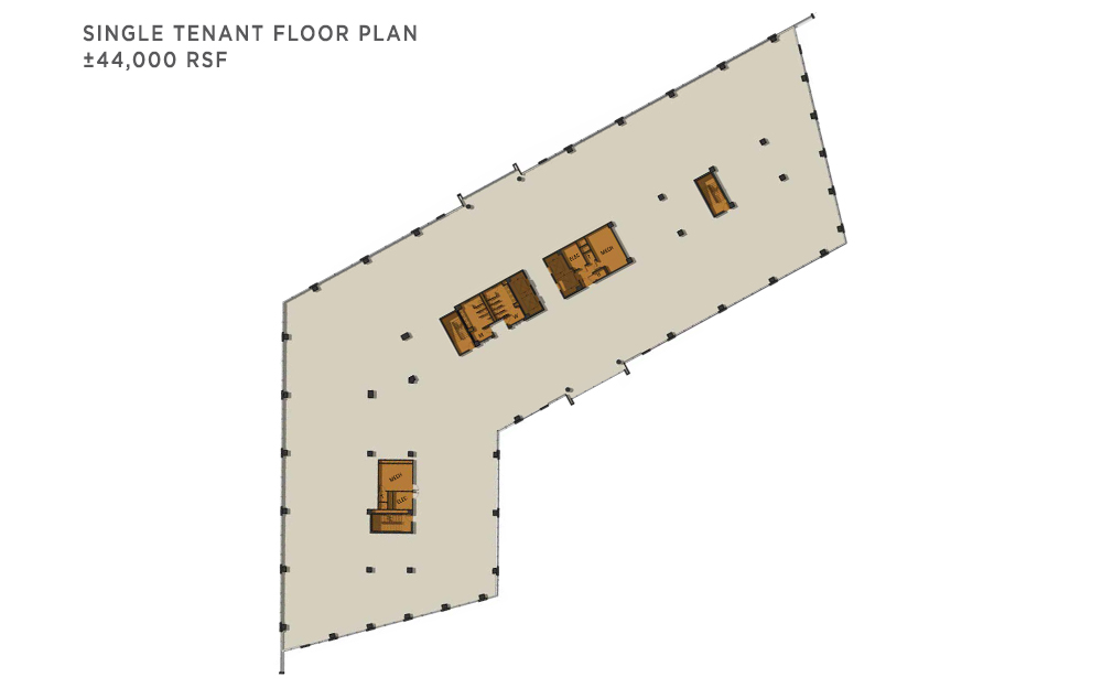 Chandler Viridian Single Floor Plan ±41,000 RSF